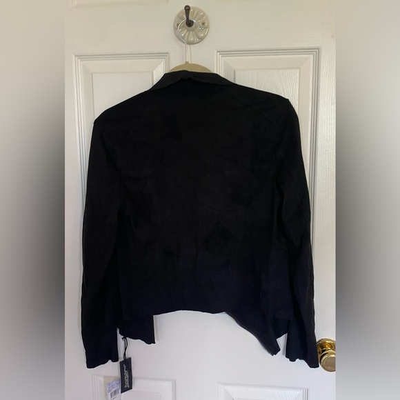 NWT BlankNYC Faux Suede Drape Front Jacket - Picture 5 of 9